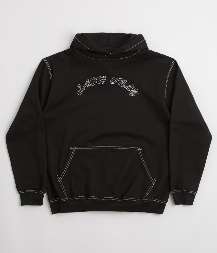 Cash Only Stitch Logo Hoodie in Black