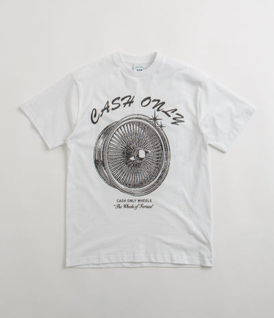 Cash Only Wheels T-Shirt in White