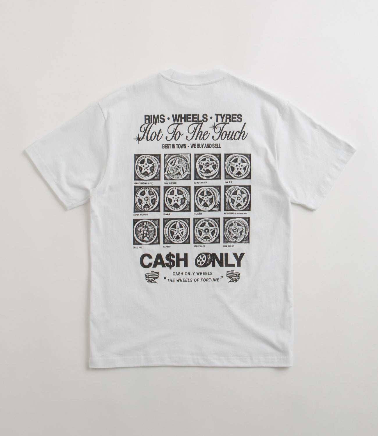 Cash Only Wheels T-Shirt - White | Flatspot
