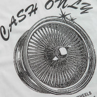 Cash Only Wheels T-Shirt in White thumbnail