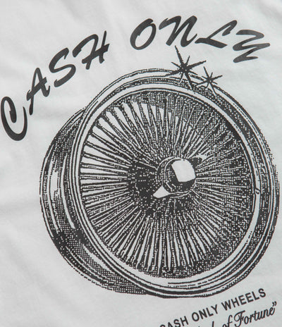 Cash Only Wheels T-Shirt in White