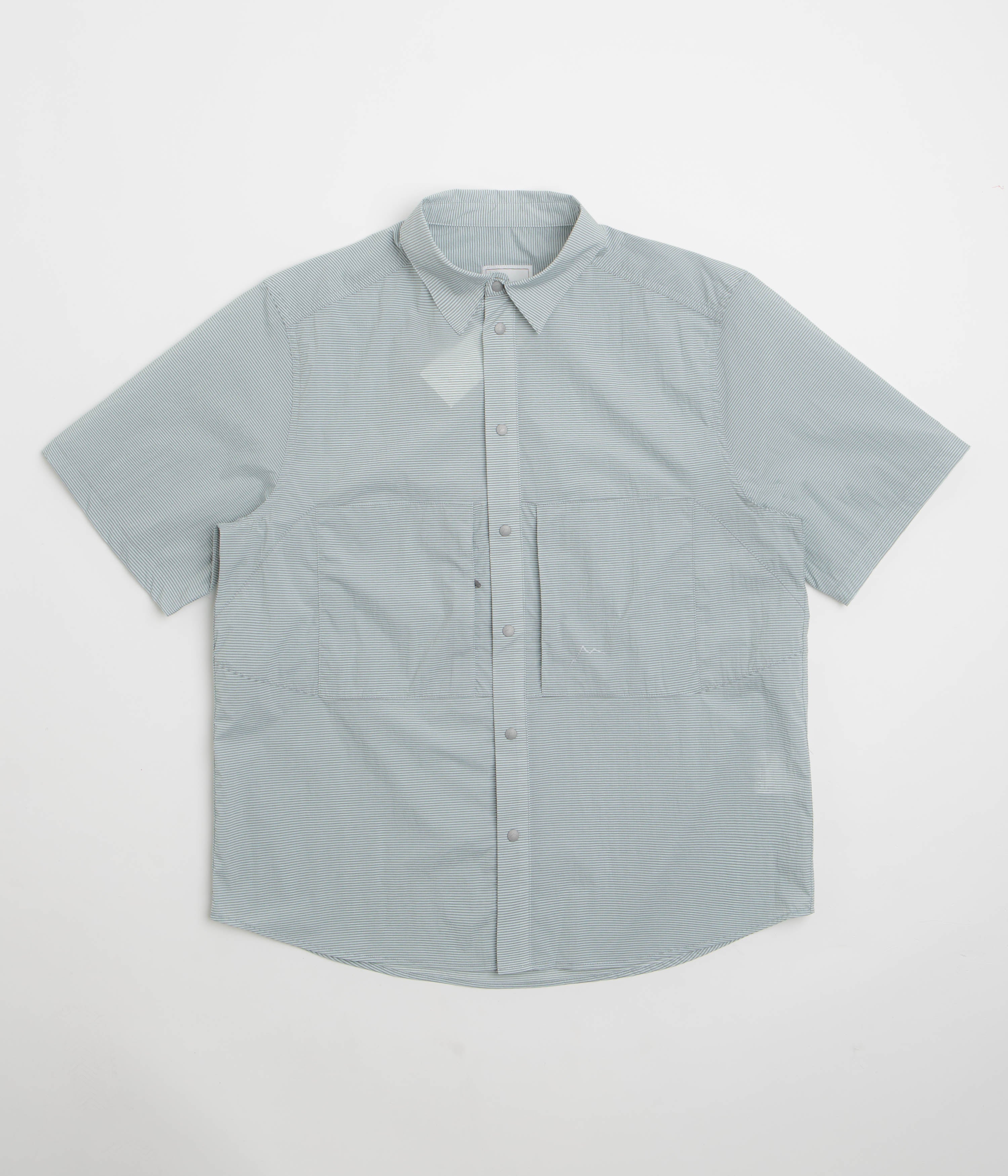 Cayl CHK 2Pocket Short Sleeve Shirt in Light Grey