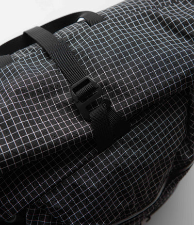 Cayl Rolltop Grid Cross Bag - Black