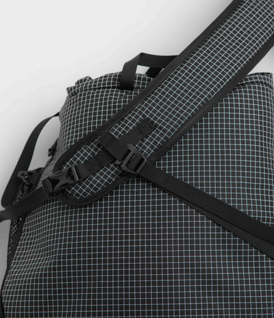 Cayl Rolltop Grid Cross Bag - Black