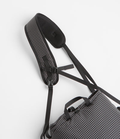 Cayl Rolltop Grid Cross Bag - Black