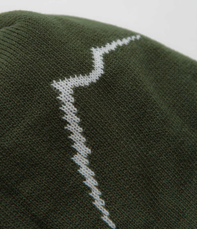 Cayl Short Logo Beanie in Olive