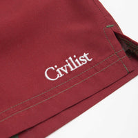Civilist Butterfly Shorts - Bordeaux / Olive thumbnail
