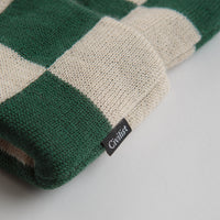 Civilist Checker Beanie in Creme Brulee and Duck Green thumbnail
