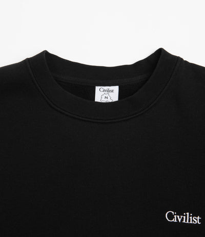 Civilist Mini Logo Crewneck Sweatshirt - Black