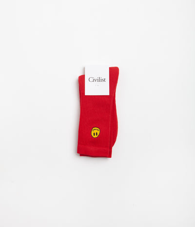 Civilist Mini Smiler Socks - Red