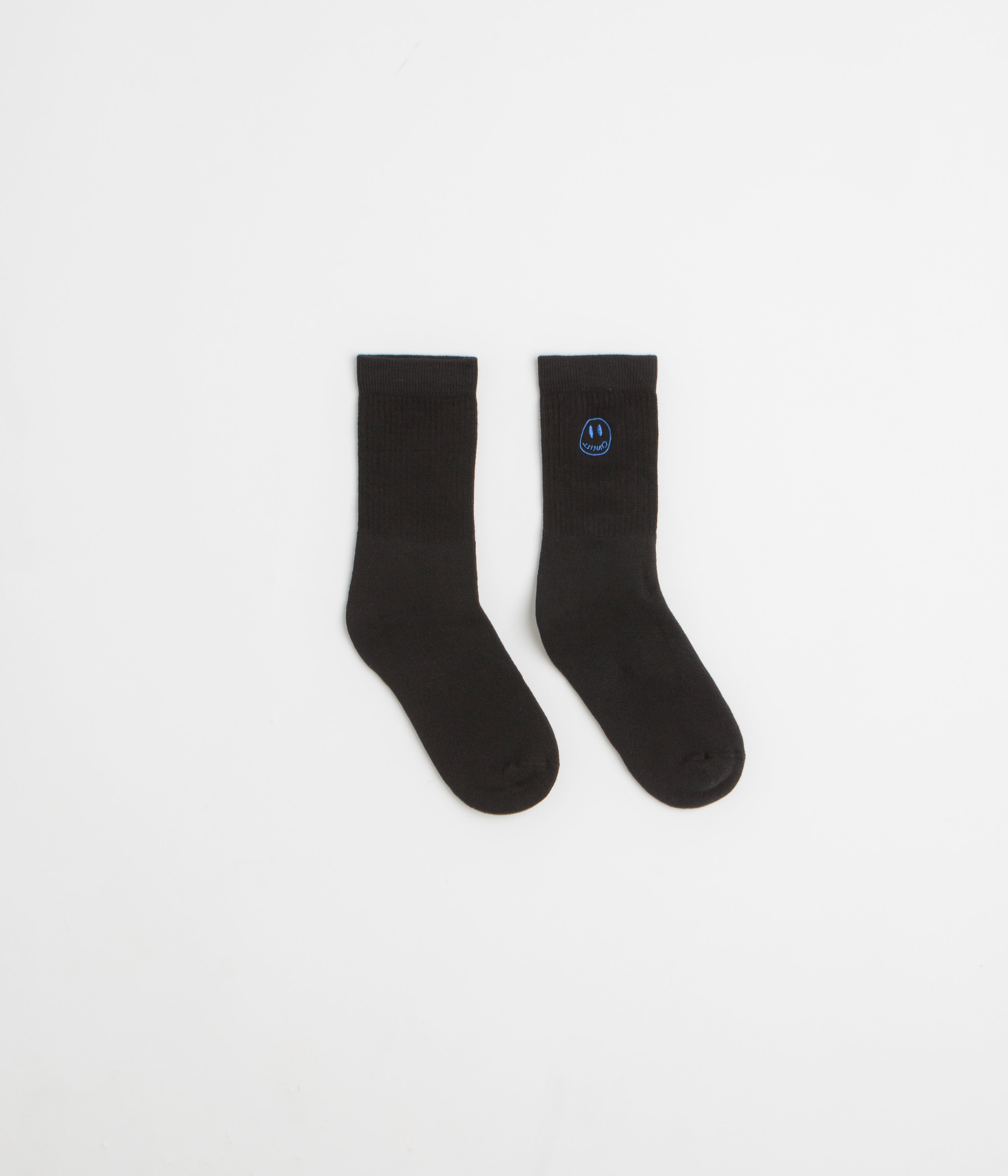 Civilist Mono Smiler Socks in Black and Royal