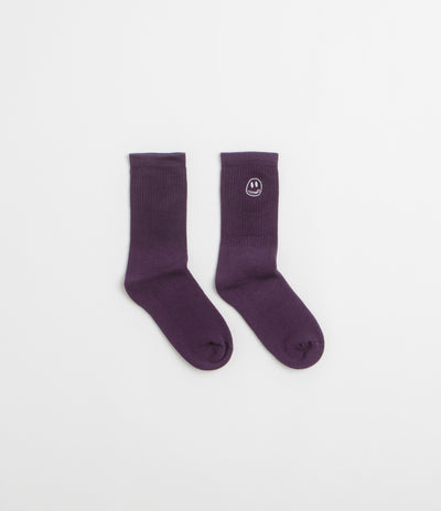 Civilist Mono Smiler Socks - Grape