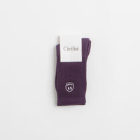 Civilist Mono Smiler Socks - Grape thumbnail