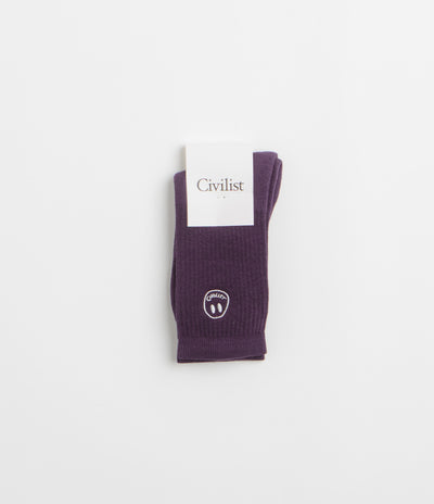 Civilist Mono Smiler Socks - Grape