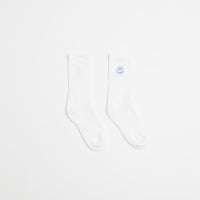 Civilist Mono Smiler Socks - White / Royal thumbnail