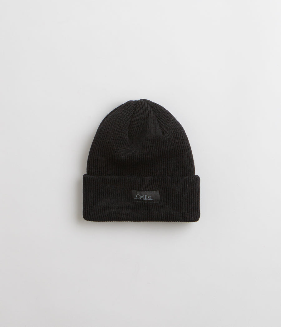 Civilist Schurwolle Beanie in Black