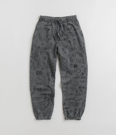 Civilist Team AOP Sweatpants - Washed Black