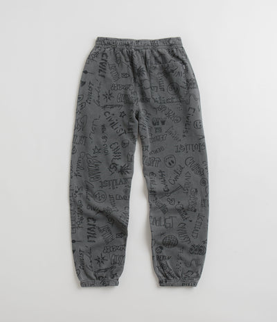 Civilist Team AOP Sweatpants - Washed Black
