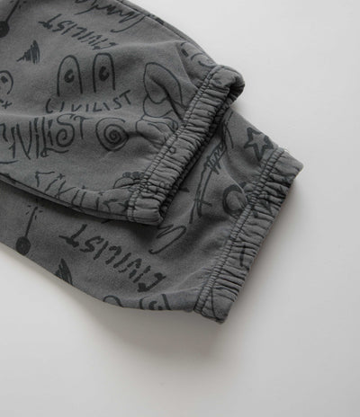 Civilist Team AOP Sweatpants - Washed Black