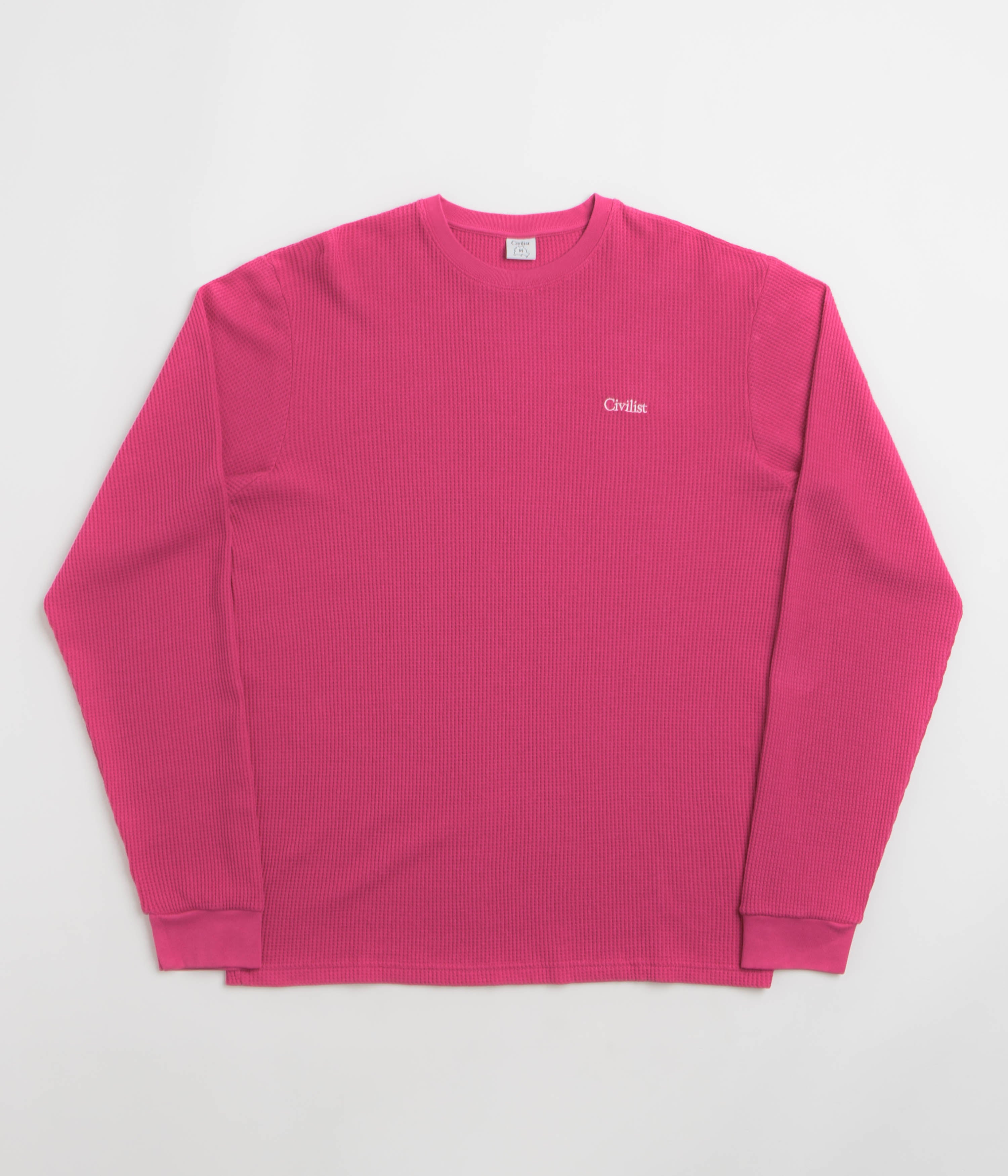 Civilist Thermal Long Sleeve T-Shirt in Fuchsia