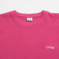 Civilist Thermal Long Sleeve T-Shirt in Fuchsia thumbnail