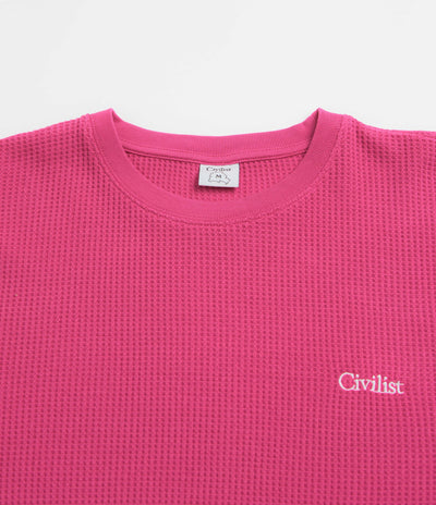 Civilist Thermal Long Sleeve T-Shirt in Fuchsia