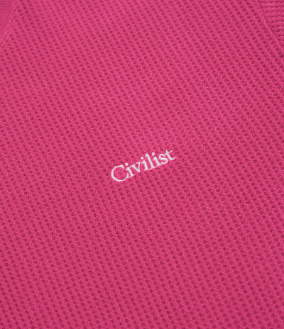 Civilist Thermal Long Sleeve T-Shirt in Fuchsia