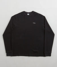Civilist Thermal Waffle Long Sleeve T-Shirt in Black