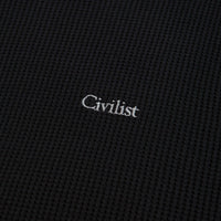 Civilist Thermal Waffle Long Sleeve T-Shirt in Black thumbnail
