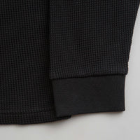 Civilist Thermal Waffle Long Sleeve T-Shirt in Black thumbnail