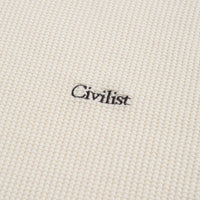 Civilist Thermal Waffle Long Sleeve T-Shirt in Ecru thumbnail