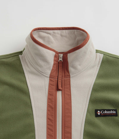 Columbia Back Bowl Lightweight Fleece in Canteen and Dark Stone / Auburn