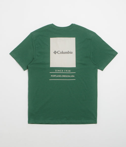 Columbia Barton Springs Graphic T-Shirt - Rain Forest / Dark Stone