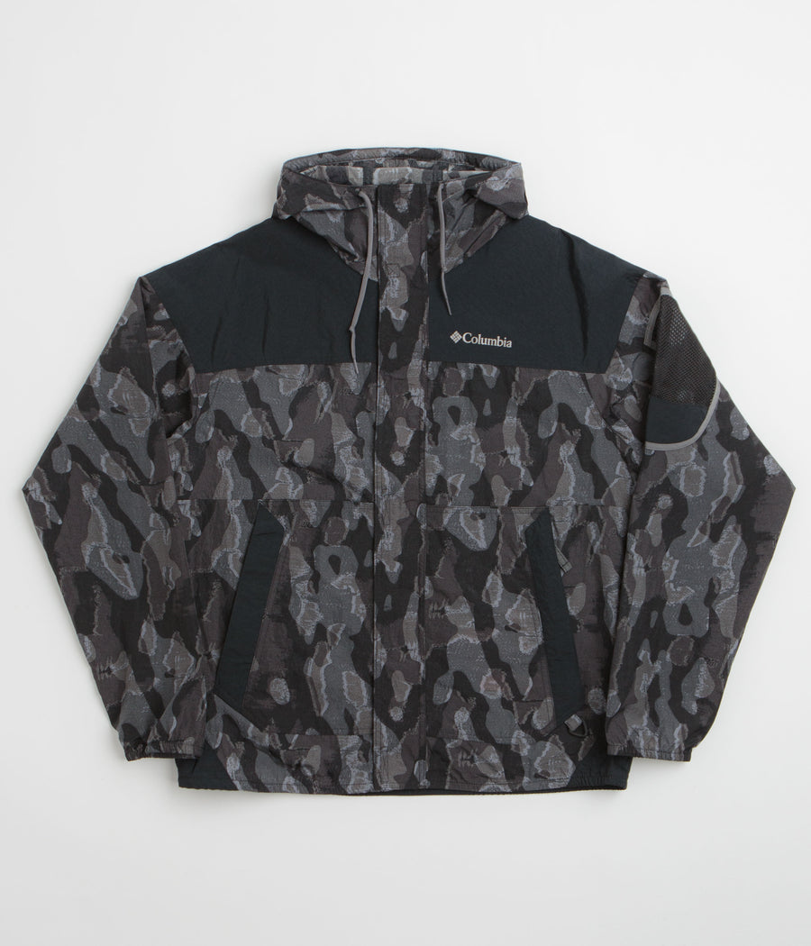Columbia Challenger II Printed Windbreaker Jacket - Black Treebark / Black