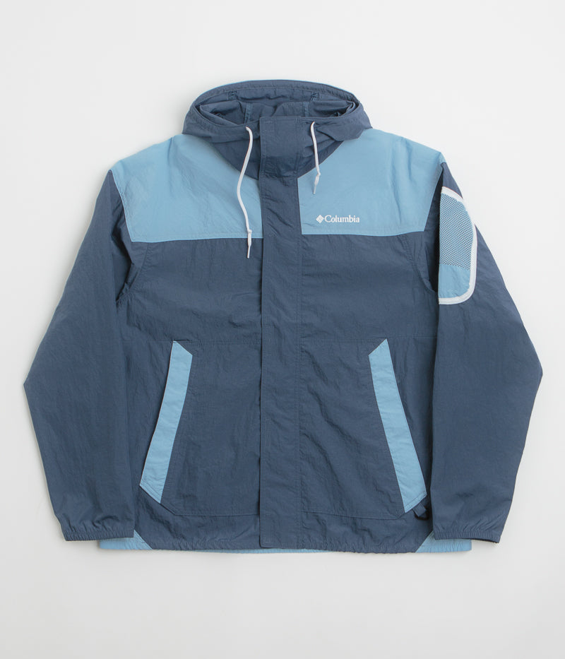 Columbia Challenger II Windbreaker Jacket in Dark Mountain and Ripple Blue