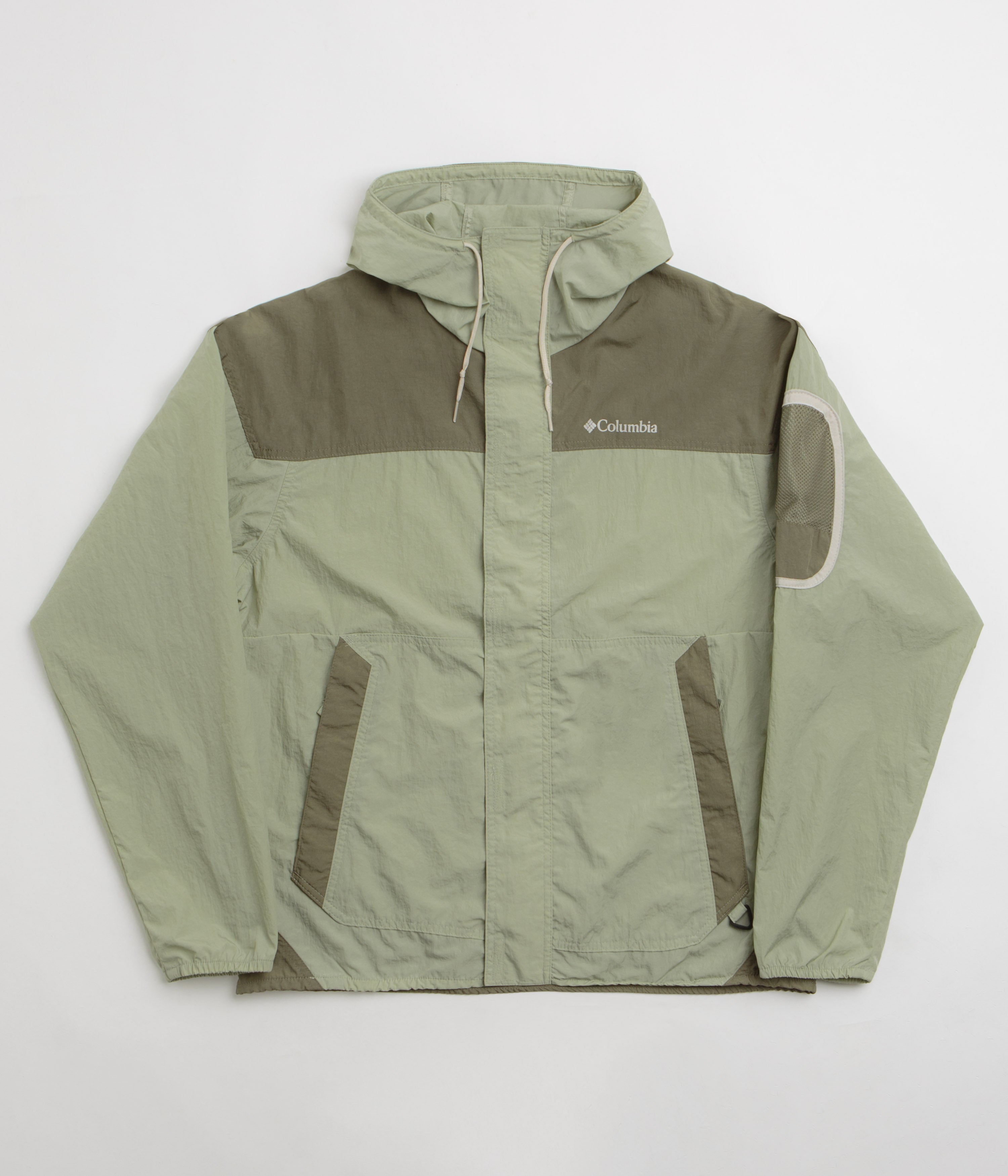 Columbia Challenger II Windbreaker Jacket in Safari and Stone Green
