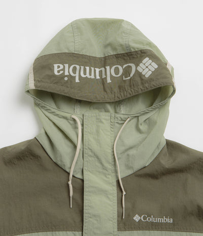 Columbia Challenger II Windbreaker Jacket in Safari and Stone Green