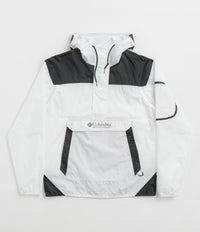 Columbia Challenger II Windbreaker Jacket in White and Black / White