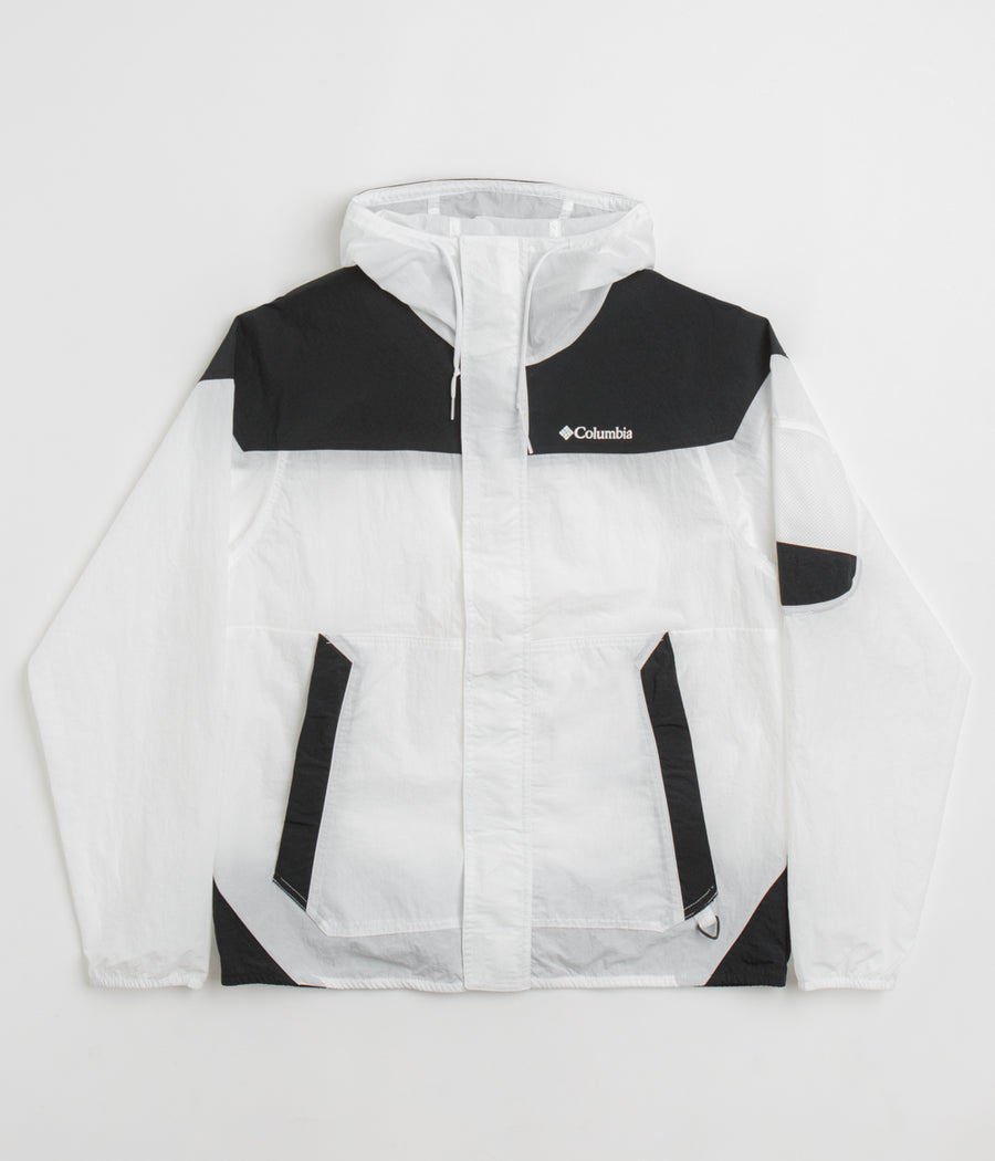 Columbia Challenger II Windbreaker Jacket in White and Black