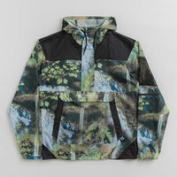 Columbia Challenger Windbreaker Jacket in Napa Green Chasing Falls Print and Black thumbnail