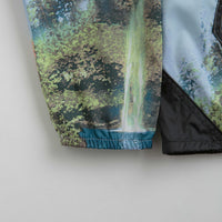 Columbia Challenger Windbreaker Jacket in Napa Green Chasing Falls Print and Black thumbnail