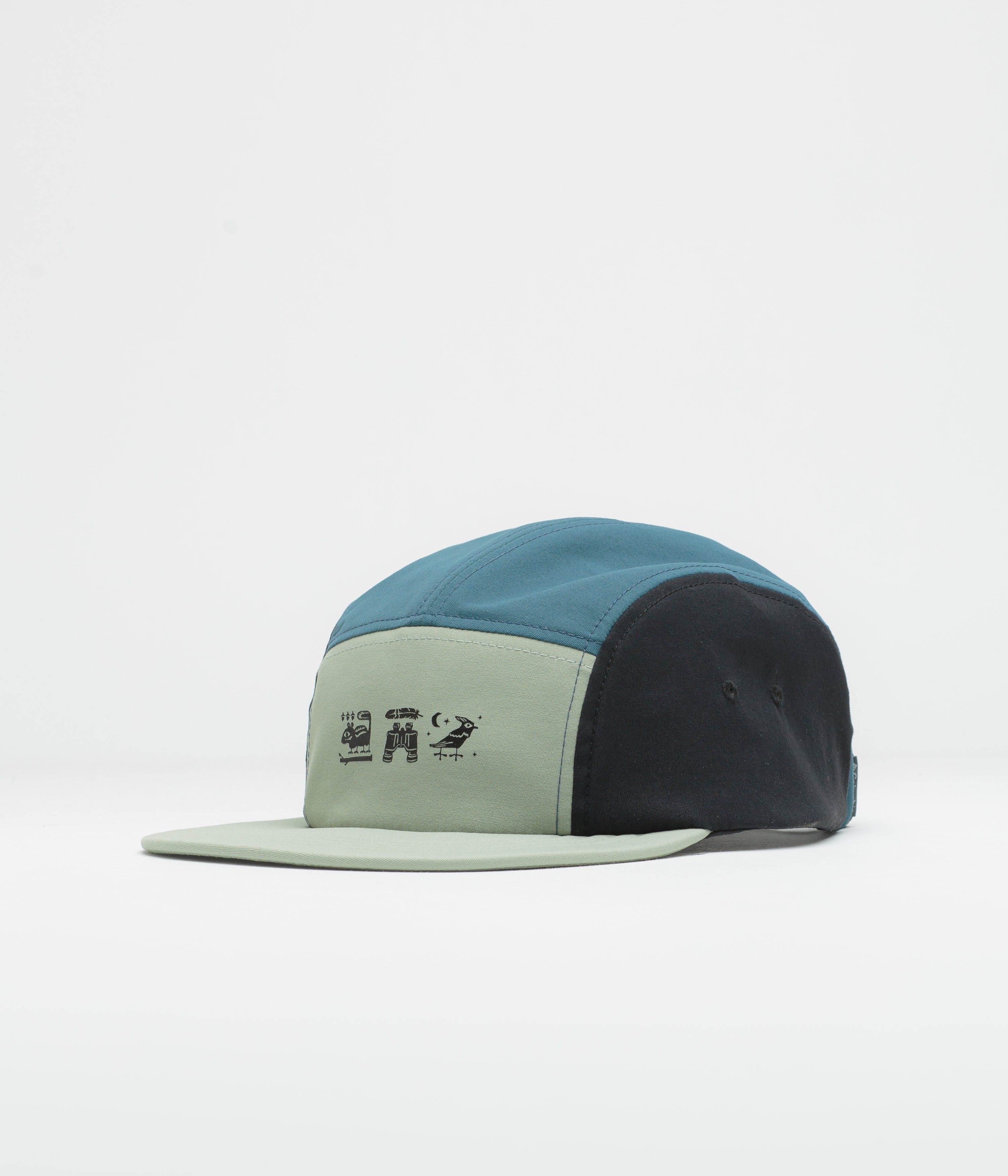 Columbia Creek Side 5 Panel Cap - Safari / Black / 3 Little Icons