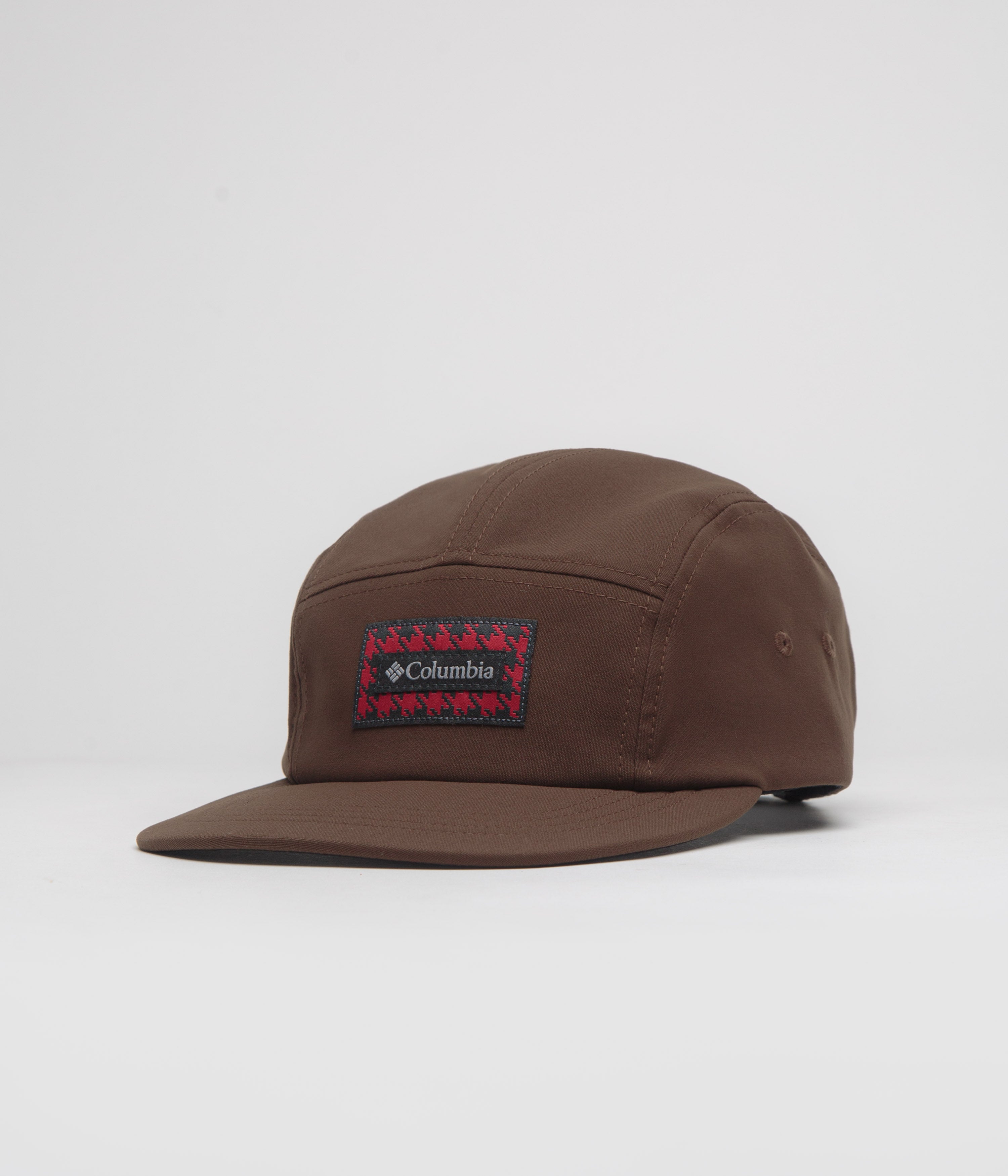 Columbia Creek Side 5 Panel Cap in Tobacco and Houndstooth Patch