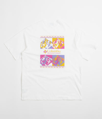 Columbia CSC Heavyweight Iconic T-Shirt in White and Repeated Peaks