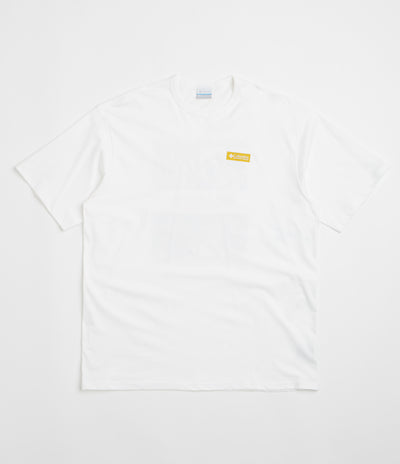 Columbia CSC Heavyweight Iconic T-Shirt in White and Repeated Peaks