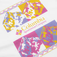 Columbia CSC Heavyweight Iconic T-Shirt in White and Repeated Peaks thumbnail