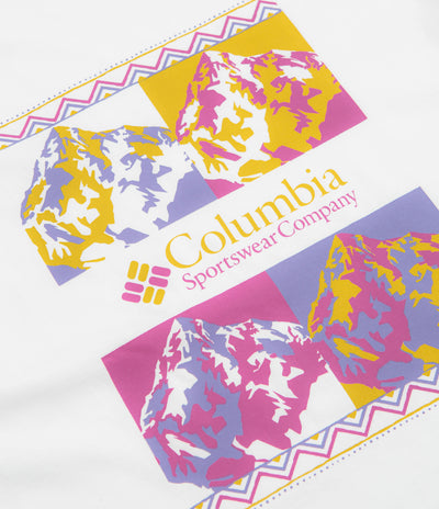 Columbia CSC Heavyweight Iconic T-Shirt in White and Repeated Peaks