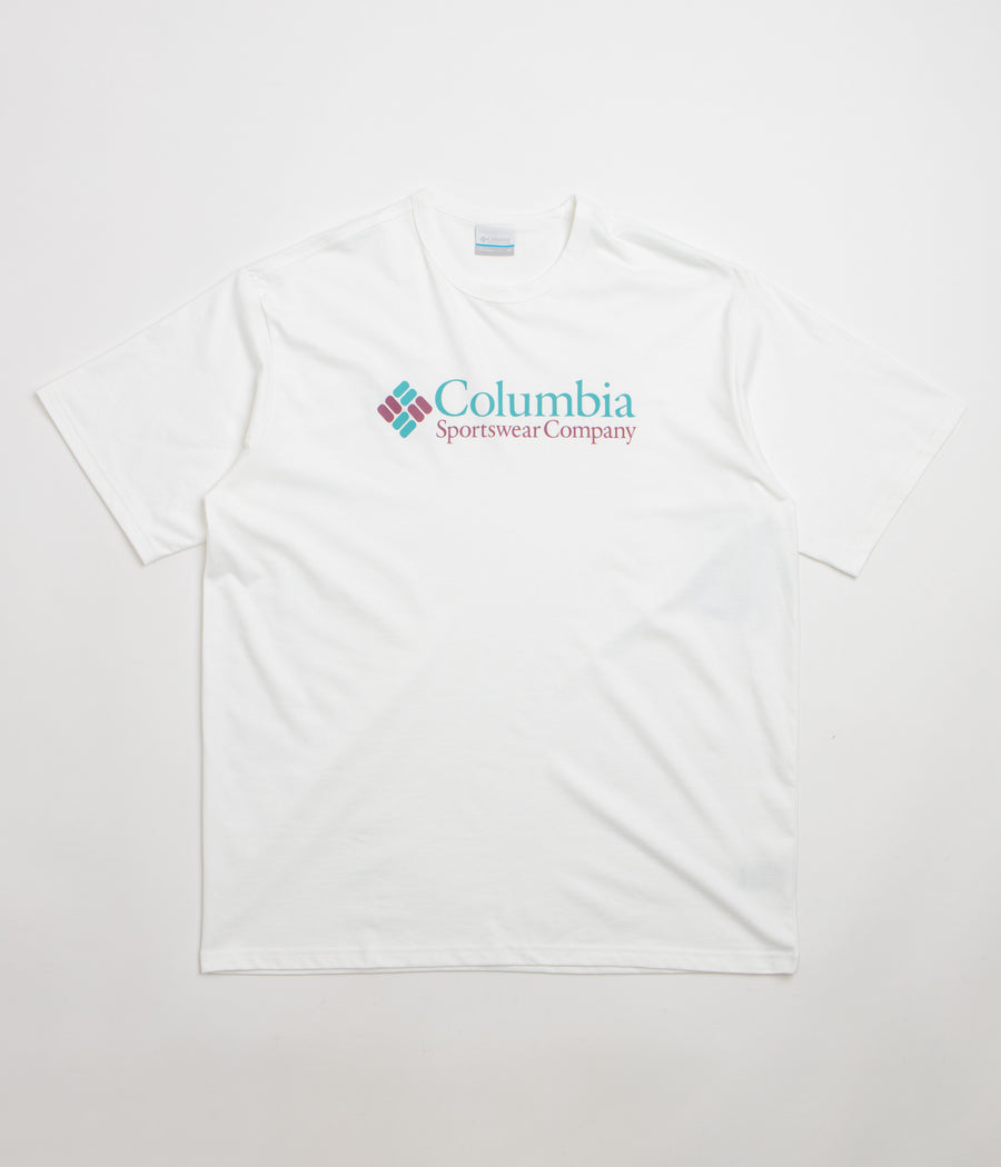 Columbia CSC Heavyweight Logo T-Shirt in White and CSC Retro Logo