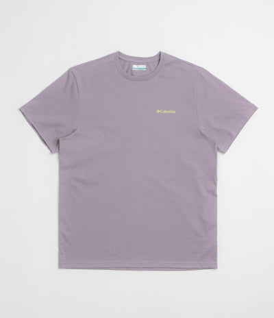 Columbia CSC Logo Back T-Shirt in Shale Purple and Linework C Badge