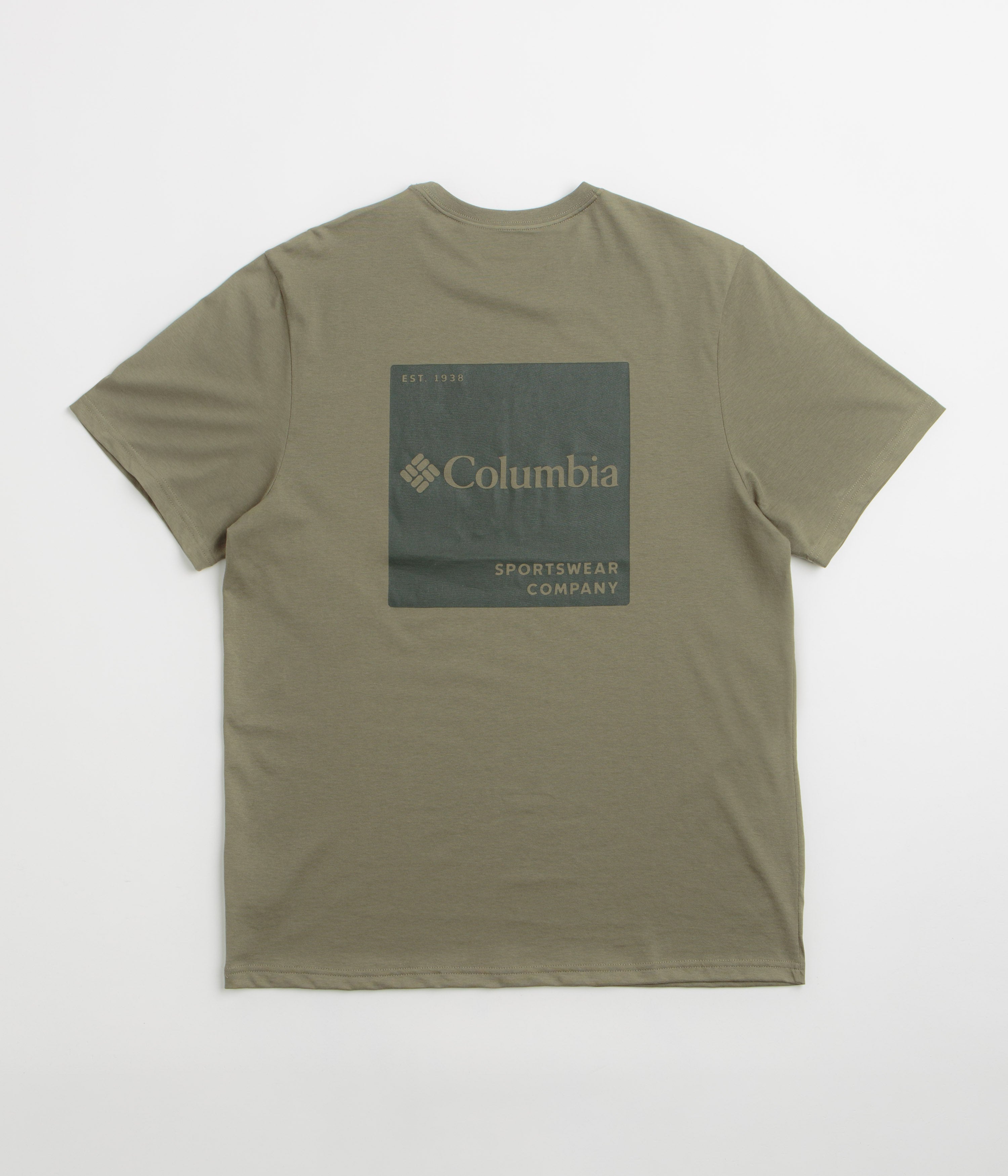 Columbia CSC Logo Back T-Shirt - Stone Green / Boxy Brand